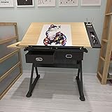 [Espace de travail spacieux] : profitez d'une grande surface de travail de 85 x 60 cm, fournissant une grande table à dessin pour alimenter votre créativité. La table de rangement côté droit garde les essentiels à portée de main, assurant que votre bureau reste rangé et sans encombrement. Parfait pour les artistes et les designers à la recherche d'une configuration fonctionnelle et élégante.