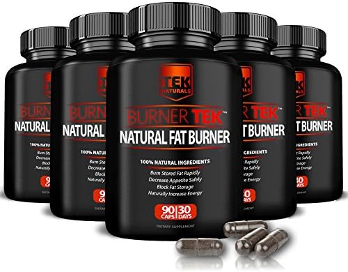 6 Bottles of BurnerTEK™ All Natural #1 Rated Fat Burner - 12 Fat Burning Ingredients, 540 Pills, 180 Day Supply - Lose Weight, More Energy & More Stamina (6)