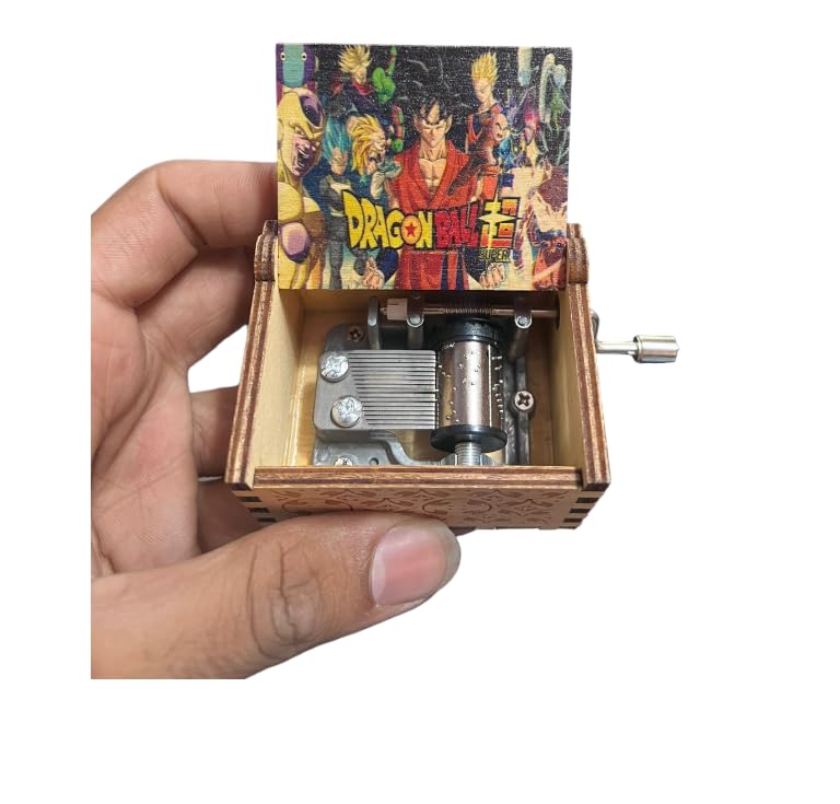 Image of UMANI Music Box - Hand Crank Engraved Vintage Wooden Music Box Gifts for Birthday,Christmas,Valentine's Day,Thanksgiving Days(MB-DB-Z )