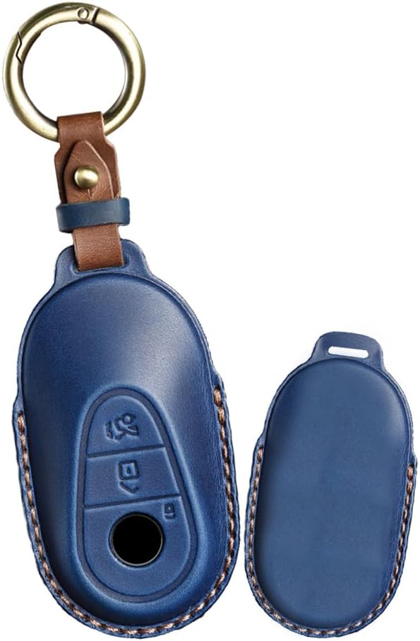 ontto Funda inteligente para llaves con control remoto inteligente, funda de cuero para llave compatible con Mercedes-Benz Clase C Clase S Clase G