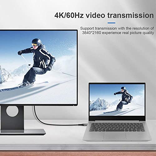NFHK Angled USB4 Cable 40Gbps with 100W Charging and 8K@60Hz 5K@60Hz USB4.0 Compatible with Thunderbolt3/4 50cm - Image 3