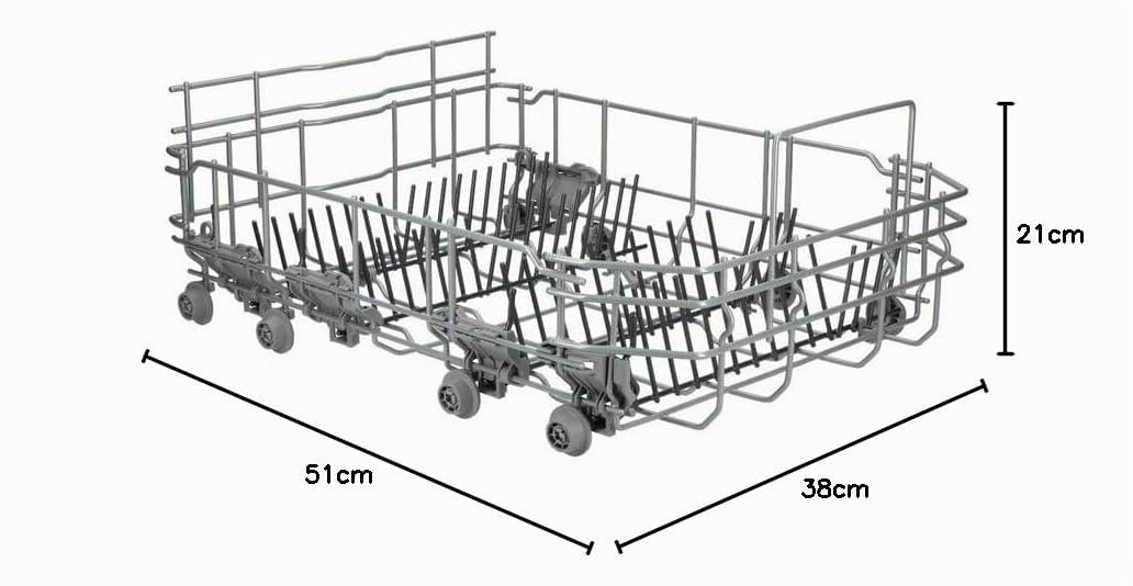 LPPP Geschirrkorb unten 45 cm kompatibel mit Bosch Geschirrspüler 00772836 | Unterkorb für Siemens, Neff, Constructa, Balay, Viva, Gaggenau, Blaupunkt, Pitsos, 00773423, 00770635, 00687130, silber