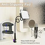 Tablet Stand Holder, Mount Holder Clip with Grip Flexible Long Arm Gooseneck Compatible with ipad iPhone/Nintendo Switch/Samsung Galaxy Tabs/Amazon Kindle Fire HD - Black - Image 5