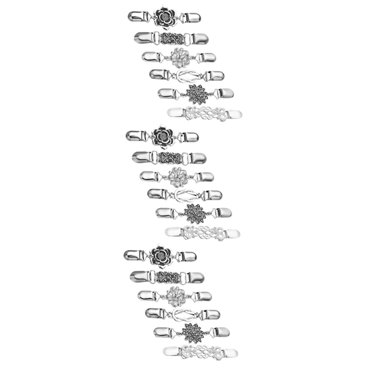 SOIMISS 18piezas Alfileres De Cadena Clip De Suéter Broche Decorativo De Flores Para Cuello De y Suéter Accesorios Elegantes Para Ocasiones Formales y Casual