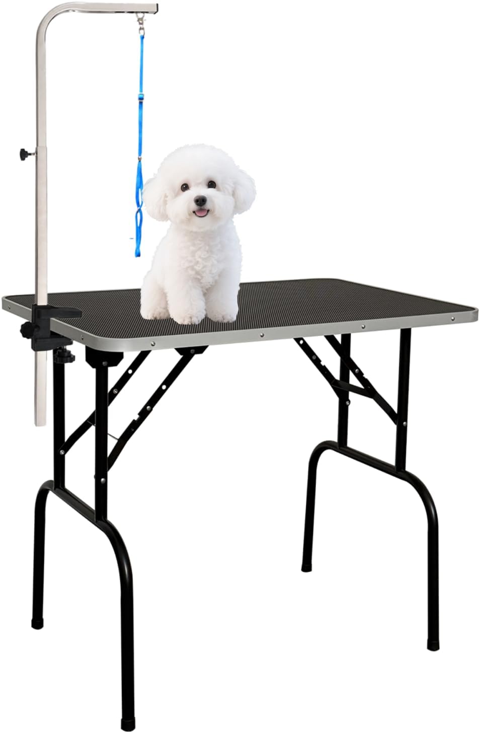 Baohe- 30 Inch Dog Grooming Table - Pet Grooming Table - Foldable, Adjustable Arm, Portable, Non-Slip Grooming Table for Dogs at Home - Black