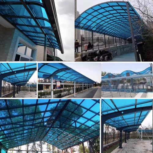 Feuille de toiture polycarbonate bleu 60cmx7m pour serre et auvent - 7