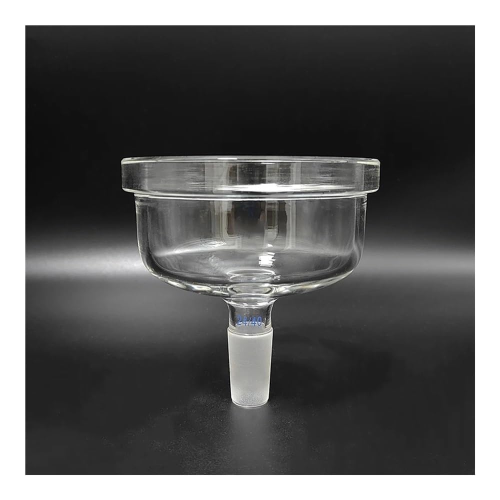 Junta de vidrio de borosilicato, brida hembra de 125 mm, macho 24/40, adaptador reductor de vidrio, cubierta de vidrio