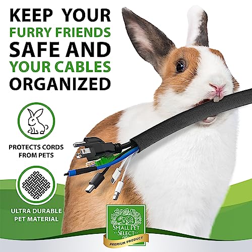 Protector de Cables para Mascotas Pequeñas Small Pet Select, Cubierta Resistente para Cables, Negro, 10 pies | Protector Ultra Resistente para Cables y Cuerdas, Gestión de Cables, Resistente a Mordeduras, para Conejos, Perros, Gatos y Mascotas Pequeñas miniatura 2