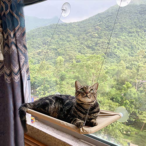 Cat Window Perch, Cat Window Seat Bed Hammock Space Saving Design 360° Sunbath