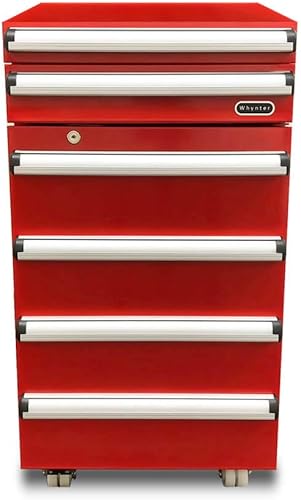 Whynter TBR-185SR Refrigerador de caja de herramientas portátil de 1.8 pies cúbicos con 2 cajones y cerradura - rojo