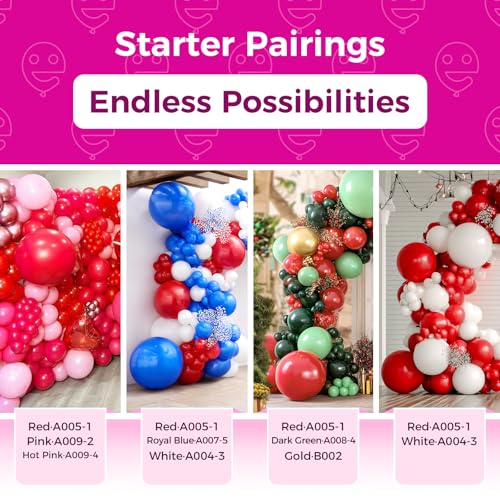 Bezente Red Balloons Latex Party Balloons - 100 Pack 12 inch Round Helium Red Balloons for Christmas New Years Casino Theme Wedding Birthday Patriotic Party Decorations - Image 6