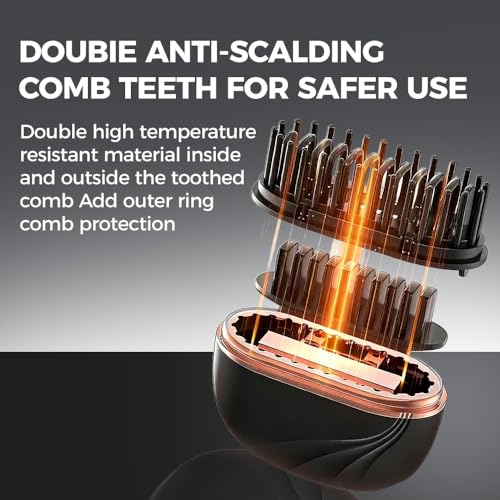 Image of Capsule Hair Straightener & Styler | Mini Cordless Hair Straightener Comb | USB Rechargeable Portable Heat Hair Brush for Travel | Dual Use Straightening & Styling Tool