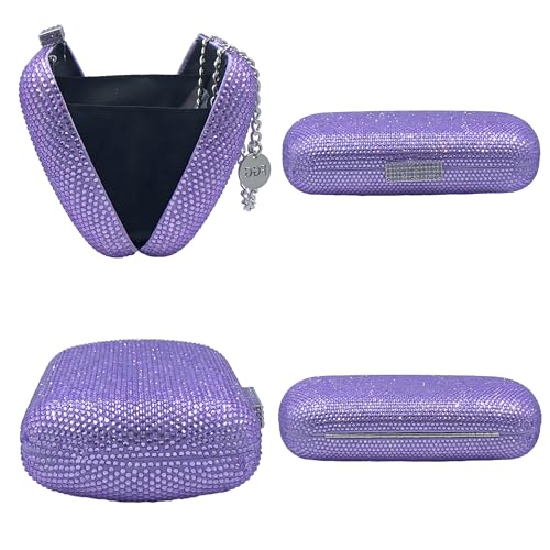 Image of Boutique De FGG Mini Rhinestone Clutch Purse,Evening Bags and Clutches for Women Formal,Crystal Clutch Bag Wedding Handbags