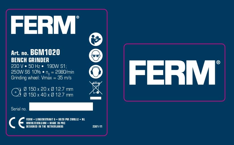 FERM BGM1020 Product Label