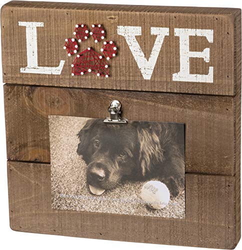 Primitives by Kathy String Art Slat Wood Photo Frame, Pet-Love