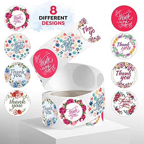 Image of Clickedin Vinyl Multi Designs Thank You Self-Adhesive Stickers for Glass, 1.5 Inches