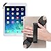Joylink Universal Tablet-Handschlaufe, 360 Grad drehbar, Ledergriff mit elastischem Gürtel, sicher und tragbar für Tablets 10,1 Zoll (25,7 cm) (Samsung, Asus, iPad etc.), Schwarz