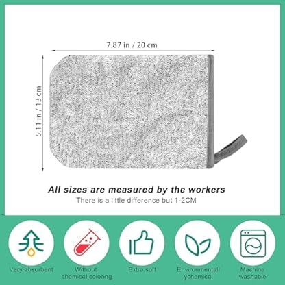 PHOGARY 6 Waschlappen Coral Fleece Waschhandschuh Frottee, 13x20cm Kleine Waschhandschuhe Weiches Gesichtshandschuh für Gesicht, Badespaß Tuch, Wiederverwendbare Make-up-Entferner-Handschuhe – Bild 4