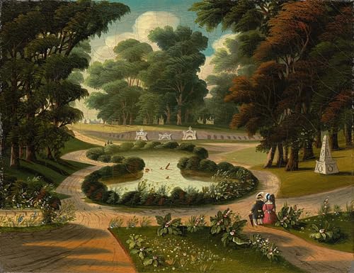 Tableau Cimetière Mount Auburn 60x90cm pour décorer un salon élégant