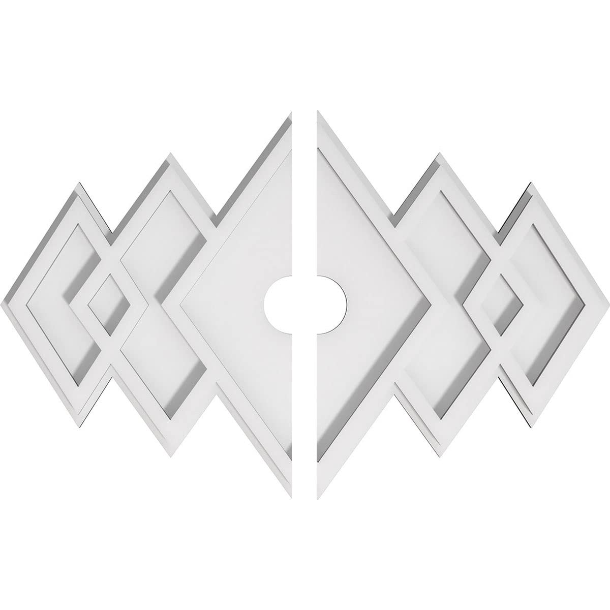 Médaillon de plafond Ekena Millwork Zoe pour cacher les défauts de pose