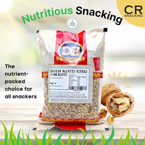 Walnut Nibs Small Pieces 1kg – Premium Shelled Walnuts for Breakfast, Baking & Snacking – Healthy Omega‑3 Rich Nuts