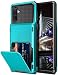 Vofolen Case for Galaxy Note 10 Case Wallet 4-Slot Pocket Credit Card ID Holder Scratch Resistant Dual Layer Protective Bumper Rugged Rubber Armor Hard Shell Cover for Samsung Galaxy Note 10 Sky Blue