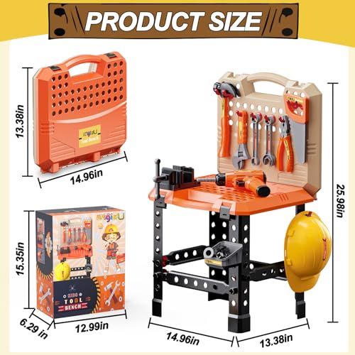 Magic4U 8801 Kids Tool Bench Set,Magic4U 95Pcs Toddler Tool Workbench thumb #6
