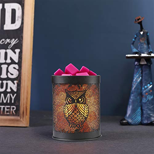 Candle Wax Warmer， Himalayan Salt Lamp, 2-in-1 Scented Wax Melter & Natural Salt Rock Lamp, Tall Ceramic Tart Lamp Warmer - Wax Cube Melter - Air Freshener Odor Eliminator Fragrances Candles Oils - Thumbnail 6