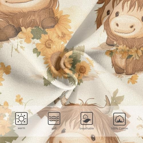 Cute Highland Cow Sunflower Toddler Boy's Underwear 2T 202c01073