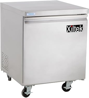 New Xiltek 27" One Stainless Steel Door Commercial Undercounter Freezer
