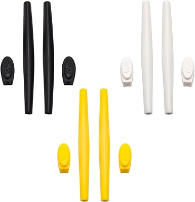 Imytpft Black/Yellow/White Compatible/Replacement Silicone Leg Set For Oakleys Square Wire 2.0 Sunglasses Rubber Kit