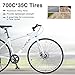 YHUBHSIS Commuter Bike, 700C Road Bike, Adult Hybrid Bike 7 Speed Disc Brake Light Weight Aluminum Frame, Racing Bike for Men Women Bicycle Hybrid Bicycle for Men Adult(White+)