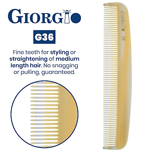 Giorgio Beard Combs Set - Handmade Ivory Beard Comb Kit For Beard And Mustache Grooming - Includes Fine Tooth Pocket Straightening Comb + Fine And Wide Tooth Dresser Comb + Fine Teeth Mustache Comb #TOP4