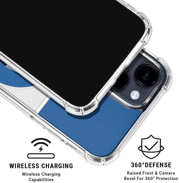 Skinit Clear Phone Case Compatible with iPhone 14 - Officially Licensed NFL Los Angeles Rams Zone Block Design