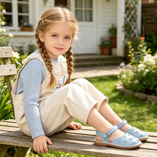 Image of Otter MOMO Girls Open Toe Princess Flat Sandals with Comfort Sole Summer Sandals