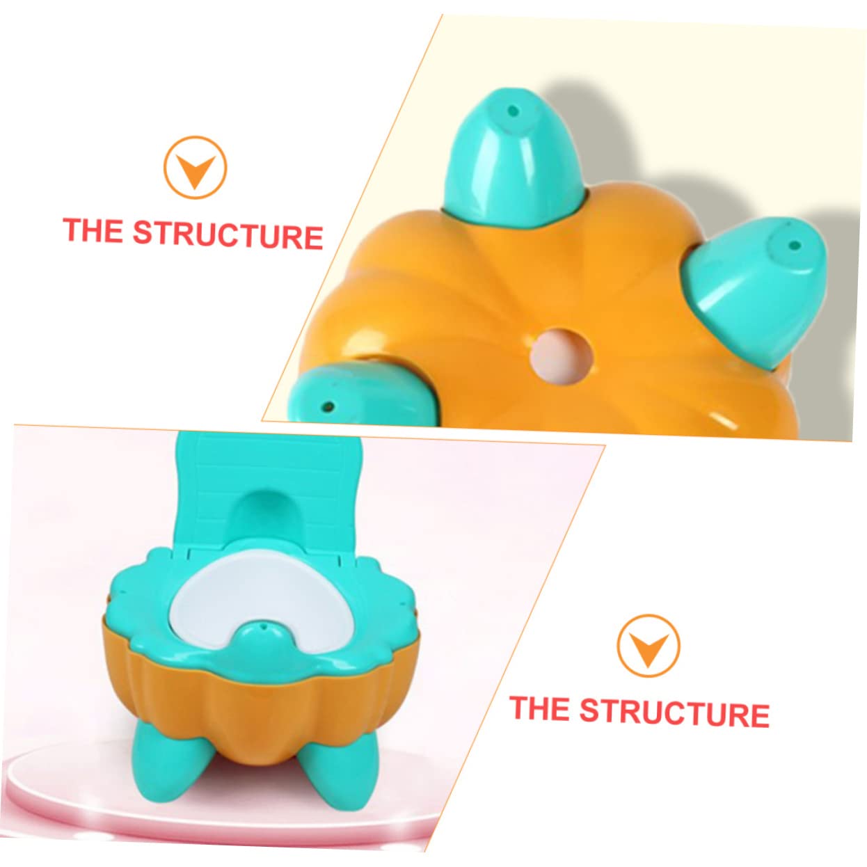 Vaguelly Asiento De Entrenamiento Para Bebés Forma De Calabaza Reversible Fácil De Limpiar Para Baños Habitaciones Infantiles y Salones
