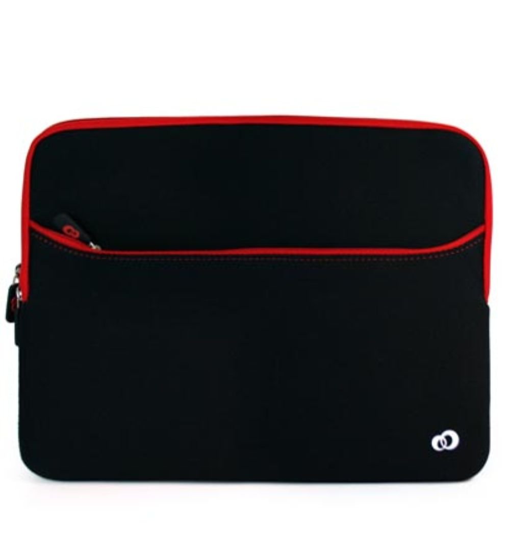 Kroo Gant rouge 2 range les câbles emmêlés grâce à sa poche ordinateur portable 12"