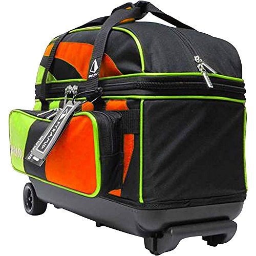 Pyramid Path Deluxe Double Roller with Oversized Accessory Pocket Bowling Bag (Royal Blue/Orange)