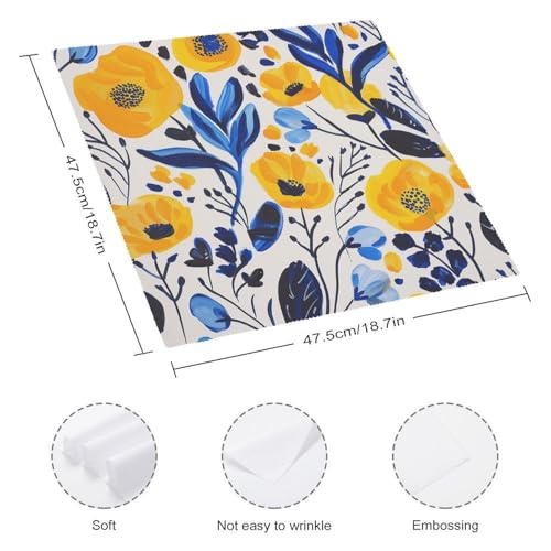 Servilletas de Tela Cuadradas Floral 2 Piezas 47.5x47.5 cm miniatura 2