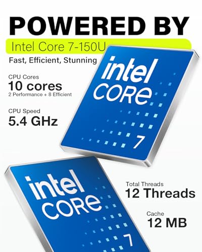 Image of Dell 16 Laptop Touchscreen Business Computer - Intel 10-Core 7 150U(up to 5.4GHz), 16'' FHD+ Touch Dsiaplay, Backlit KB, Fingerprint, Windows 11 pro, 32GB DDR5 RAM, 1TB SSD