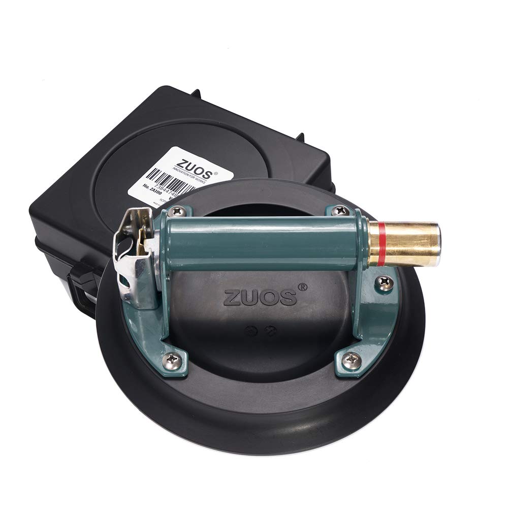 8" Glass Suction Cup for Granite & Glass Lifting, Vacuum Lifter with Metal Handle and Brass Pump,600lbs Load Capacity (8" Metal)