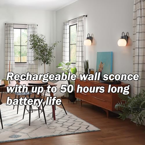 Image of Battery Operated Wall Sconces Set of 2, Battery Operated Wall Lights With Remote, RGB Color Changing USB Rechargeable Up to 50 hours use time,Not Hardwired Battery Sconces For Bedroom Living Room