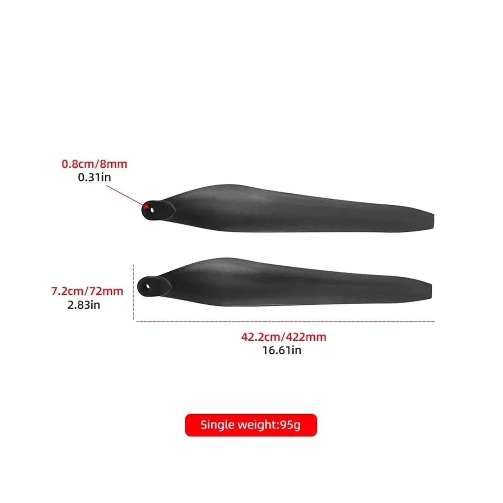 Compatible con hélice Plegable Hobbywing X9 3411 CW CCW