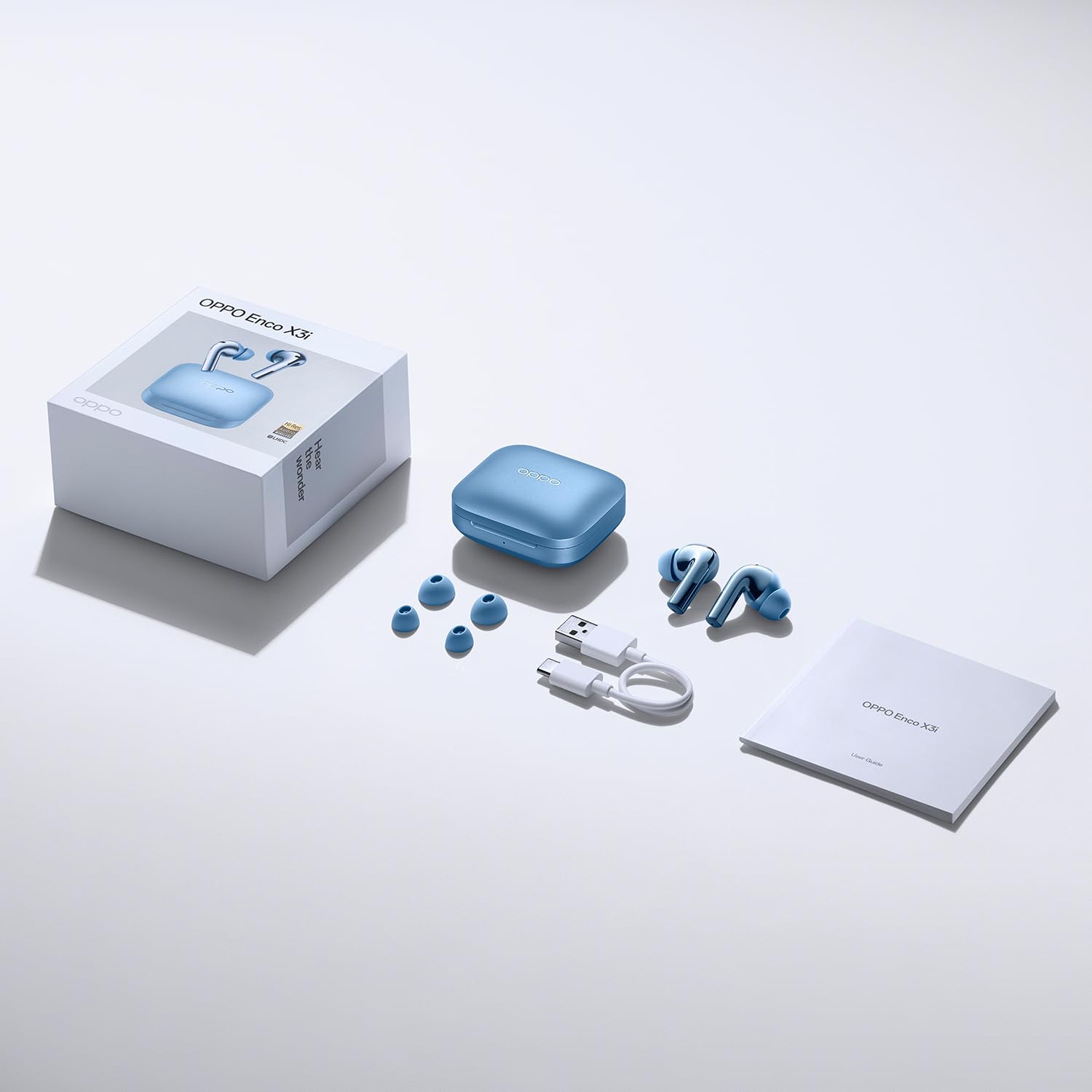 OPPO Enco X3i True Wireless Earphones, 44 Hours Autonomy, Dual Driver 10.4 mm and 6 mm, Bluetooth 5.3, Touch Controls, Noise Cancellation IA, Android and iOS, IP55, Grey - Image 3