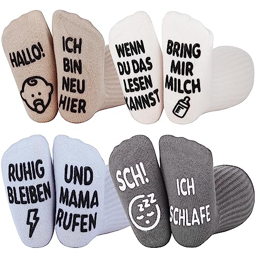 Bazzava Baby Geschenk für Junge und Mädchen - Socken 0-12 Monate -...