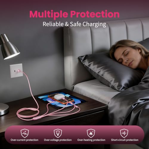Image of 4 in 1 Multi Charging Cable, 2Pack 5FT Charging Cords for Multiple Devices