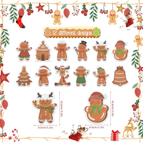 Notes adhésives de Noël originales forme bonhomme biscuit
