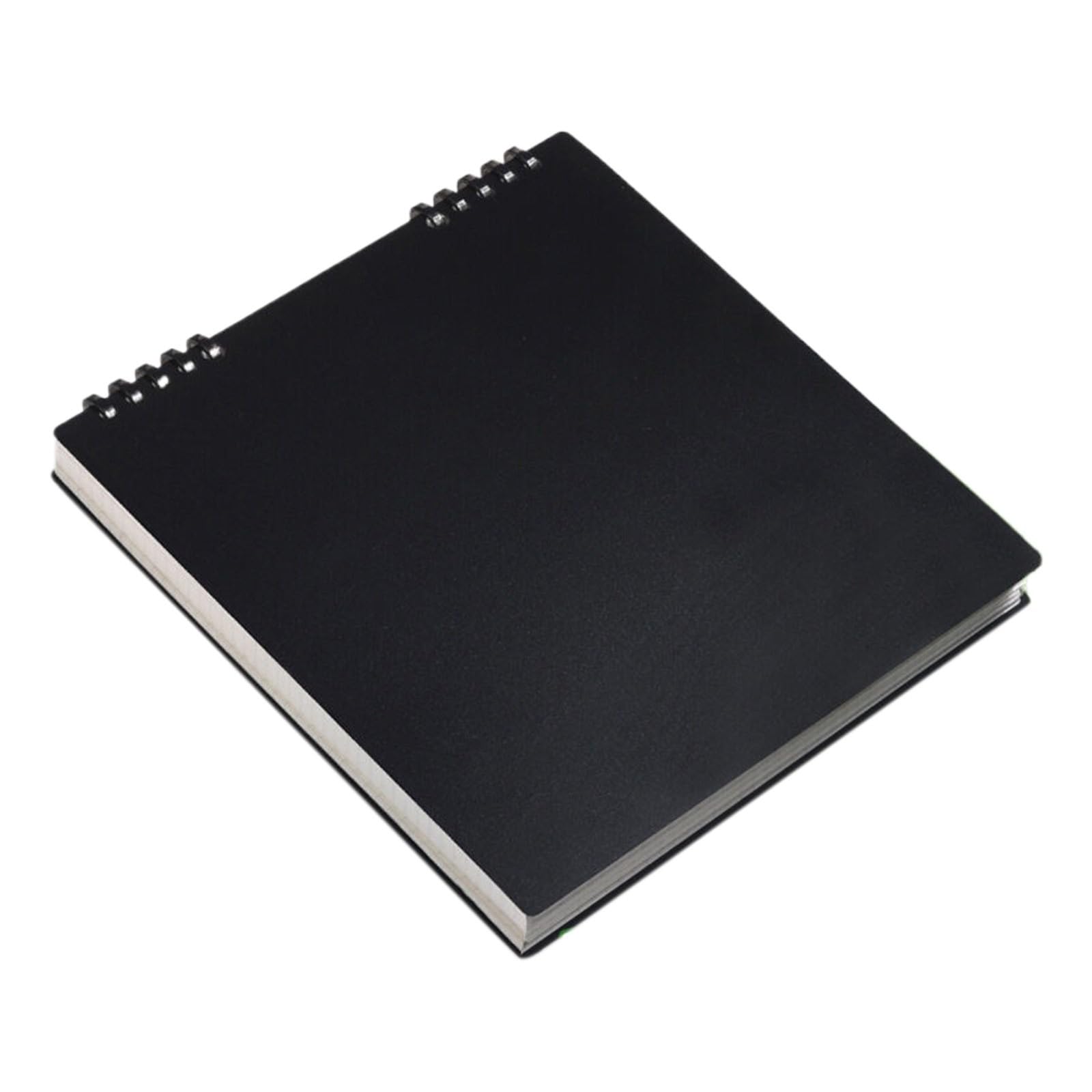 Taccuino per appunti, blocco note, griglie, blocco note per schizzi, scarabocchiare, diario, quaderni, quaderni, quaderni ricaricabili (nero, taglia unica)