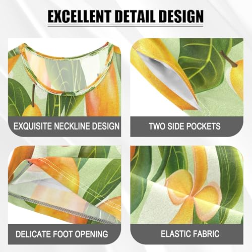 senya Short Sleeve Pajamas Sets Summer Cotton Sleepwear Mango Seamless Pattern4