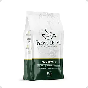 1kg Café Gourmet Torrado em Grãos - Sul de Minas - 100% Arabica - Torra Média | Bem Te Vi